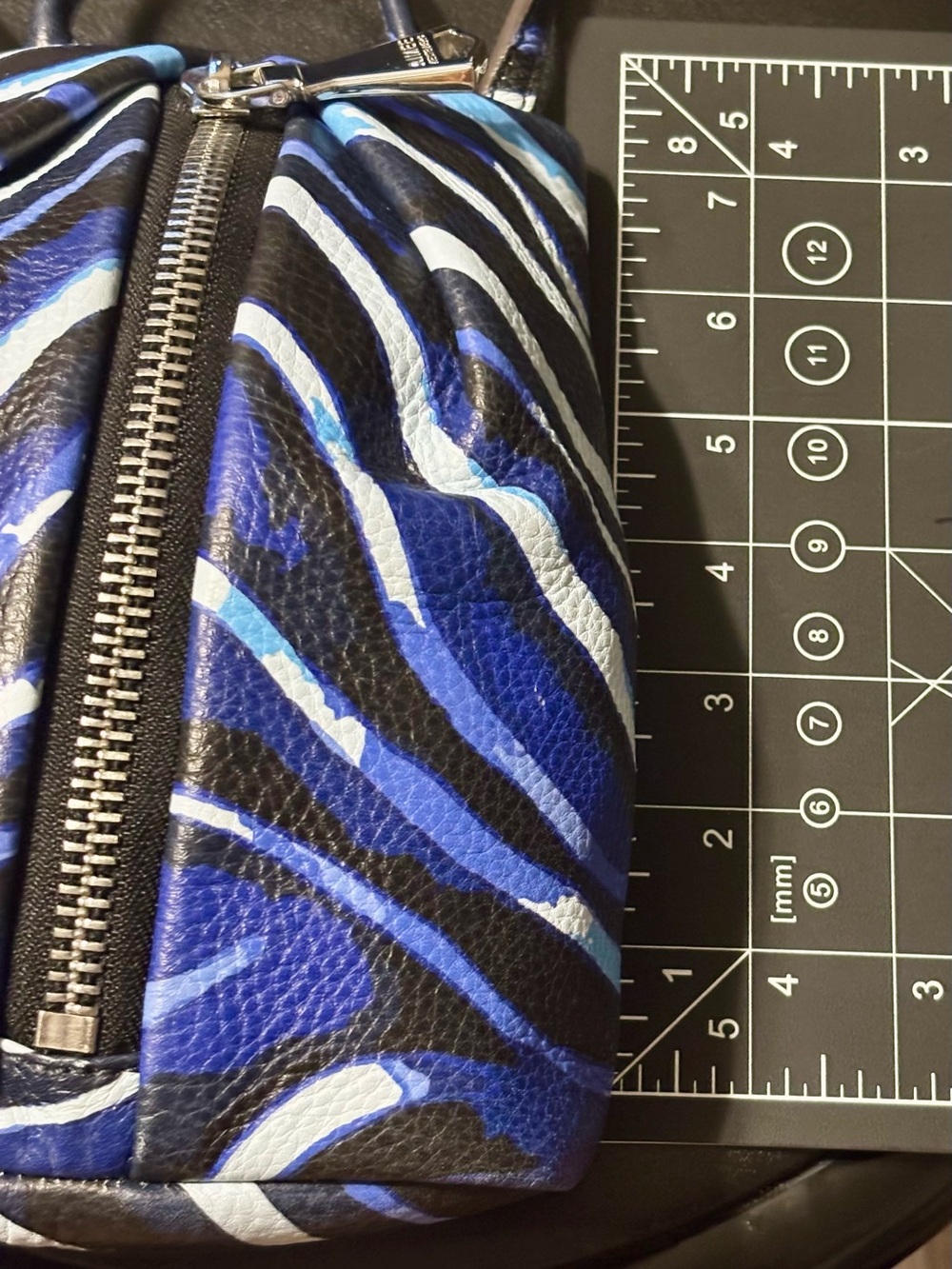 Aimee Kestenberg Blue and Black Zebra Print Leather CrossbodyTamitha - Picture 9 of 16